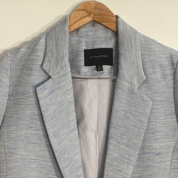 Banana Republic Cotton Linen Blend Blazer 6P - Picture 2 of 13